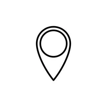 Pin icon vector. Location icon vector. destination icon. map pin Stock Illustration