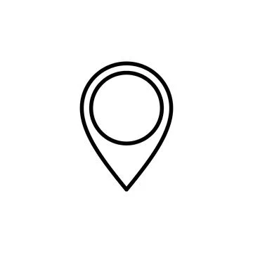Pin icon vector. Location icon vector. destination icon. map pin Stock Illustration