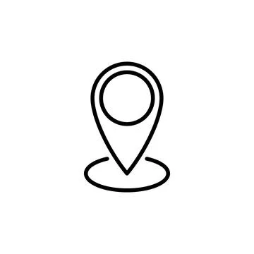 Pin icon vector. Location icon vector. destination icon. map pin Stock Illustration