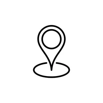 Pin icon vector. Location icon vector. destination icon. map pin Stock Illustration