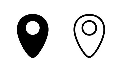 Pin icon vector. Location icon. Map pointer icon Stock Illustration