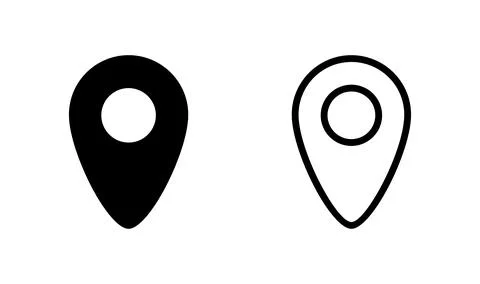 Pin icon vector. Location icon. Map pointer icon Stock Illustration