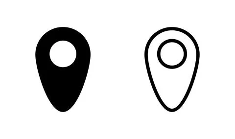 Pin icon vector. Location icon. Map pointer icon Stock Illustration