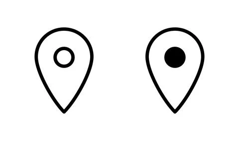 Pin icon vector. Location icon. Map pointer icon Stock Illustration