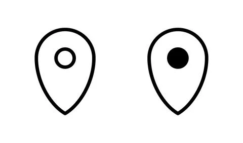 Pin icon vector. Location icon. Map pointer icon Stock Illustration