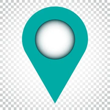 Pin icon vector. Location sign in flat style on isolated background. Navigati Stock Illustration