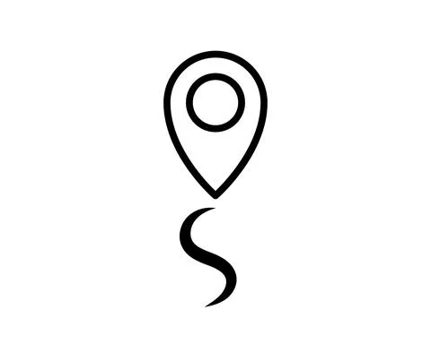 Pin icon vector. Location sign Isolated on white background. Navigation map,  Illustrazione stock