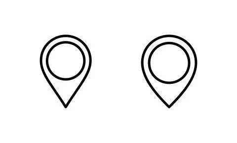 Pin icon vector. Location sign and symbol. destination icon. map pin Stock Illustration