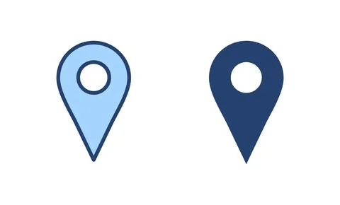 Pin icon vector. Location sign and symbol. destination icon. map pin Stock Illustration
