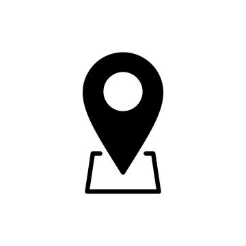 Pin icon vector. Location sign and symbol. destination icon. map pin Stock Illustration