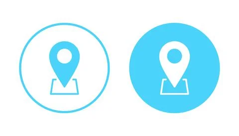 Pin icon vector. Location sign and symbol. destination icon. map pin Stock Illustration
