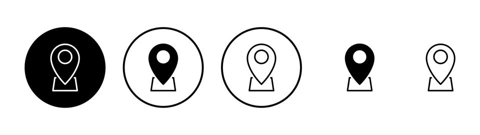 Pin icon vector. Location sign and symbol. destination icon. map pin Stock Illustration