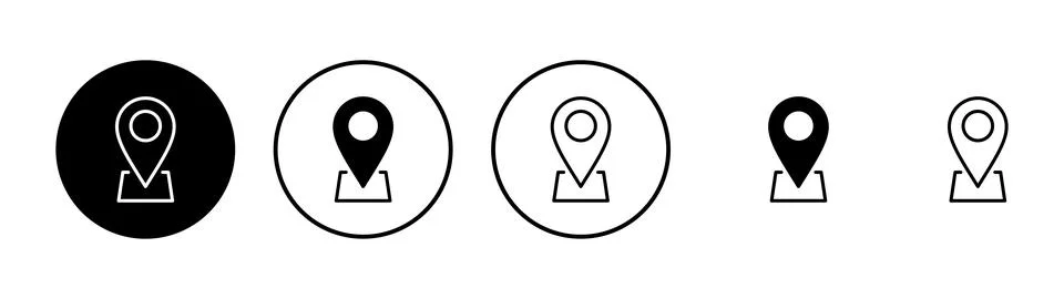 Pin icon vector. Location sign and symbol. destination icon. map pin 库存插图