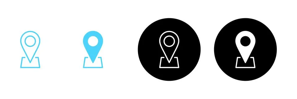 Pin icon vector. Location sign and symbol. destination icon. map pin Stock Illustration