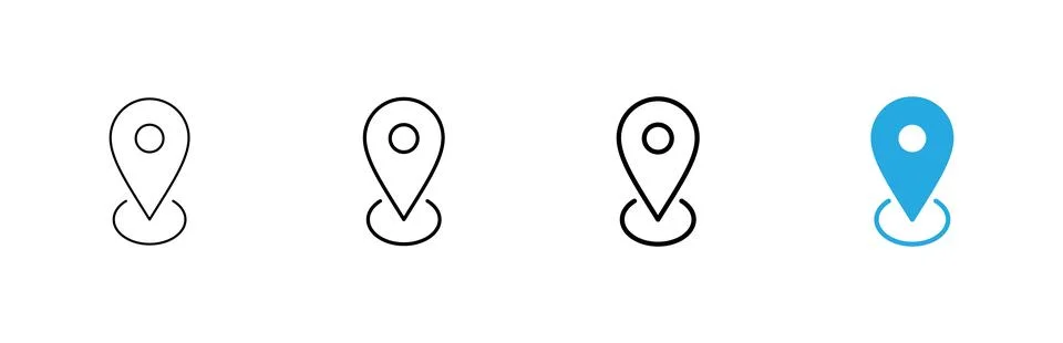 Pin icon vector. Location sign and symbol. destination icon. map pin Stock Illustration