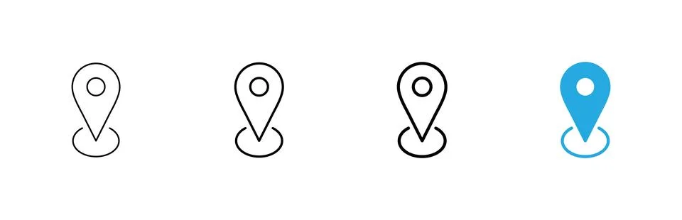 Pin icon vector. Location sign and symbol. destination icon. map pin Stock Illustration