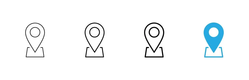 Pin icon vector. Location sign and symbol. destination icon. map pin Stock Illustration