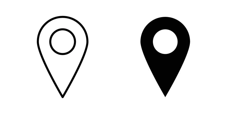 Pin icon vector symbol graphics Stock Illustration
