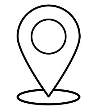 Pin icon on white background. flat style. Navigation icon for your web site d Stock Illustration