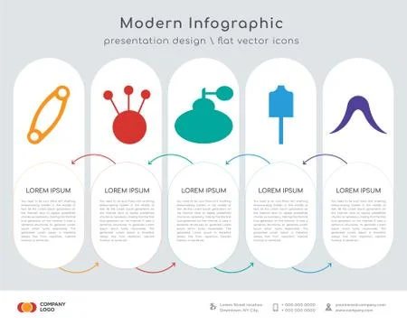 Pin infographics design Illustrazione stock