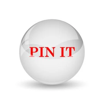 Pin it icon. internet button on white background.. Stock Illustration