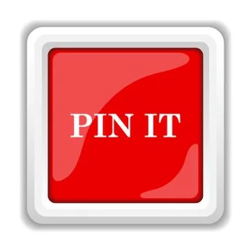 Pin it icon. internet button on white background.. Stock Illustration