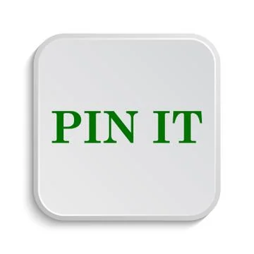 Pin it icon. Internet button on white background.. Stock Illustration