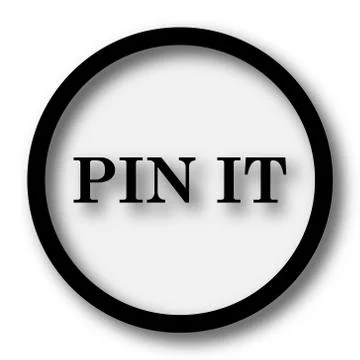 Pin it icon. Internet button on white background.. Stock Illustration