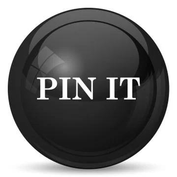 Pin it icon. Internet button on white background.. Stock Illustration
