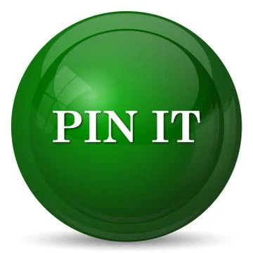 Pin it icon. Internet button on white background.. Stock Illustration