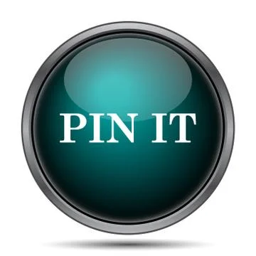 Pin it icon. Internet button on white background.. Stock Illustration