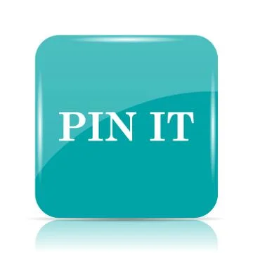 Pin it icon. Internet button on white background.. Stock Illustration