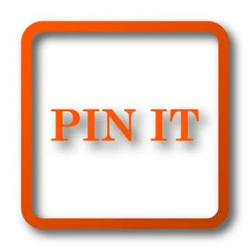 Pin it icon. Internet button on white background.. Stock Illustration