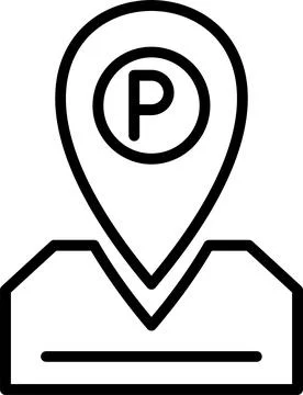 Pin Line Icon Design Stock Illustration