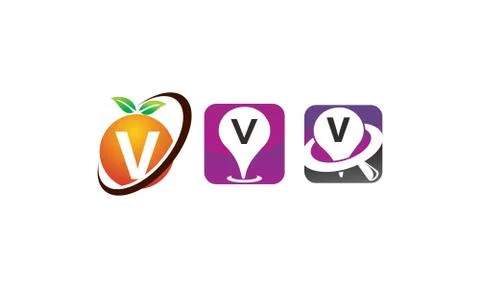 Pin Location Fruit V Template Set Stock-Illustration
