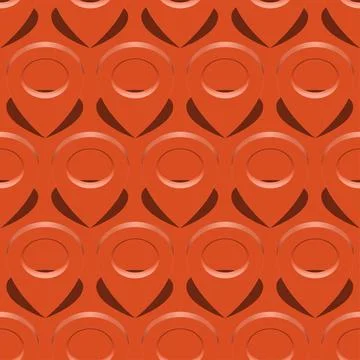 Pin location gps icon with shadow and glow seamless pattern. isometric marker 스톡 일러스트