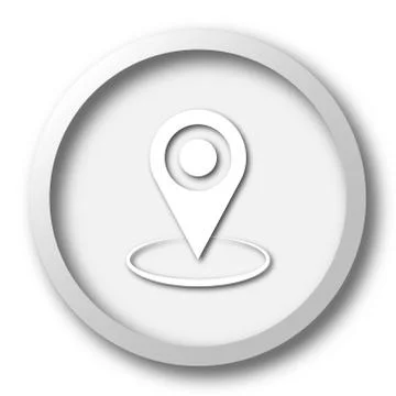Pin location icon. Internet button on white background.. Stock Illustration