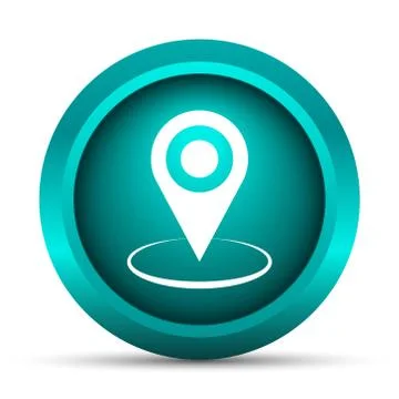 Pin location icon. Internet button on white background.. Stock Illustration