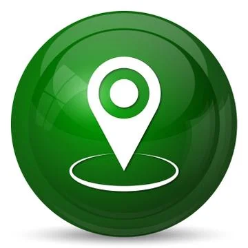 Pin location icon. Internet button on white background.. Stock Illustration