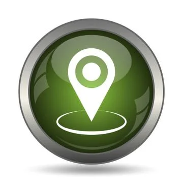 Pin location icon. Internet button on white background. . Stock Illustration