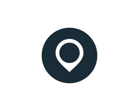 Pin Location Icon Vector Logo Template Illustration Design Stock Illustration
