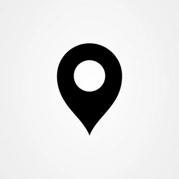 Pin location icon vector template Illustrazione stock