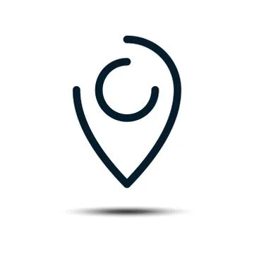 Pin Location Map Icon Vector. Pin Locator Illustration Design. Stock Illustration