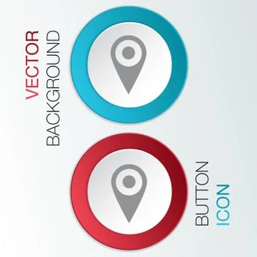 Pin location on the map Stock Illustration