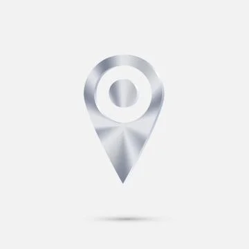 Pin location on the map Stock Illustration