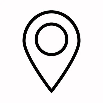 Pin location vector icon logo or illustration Stock Illustration