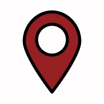 Pin location vector icon logo or illustration Stock Illustration