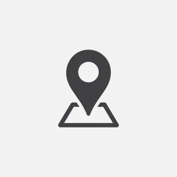 Pin map flat icon design, gps icon, location logo icon Stock Illustration