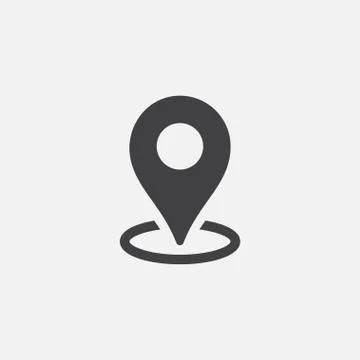 Pin map flat icon design, gps icon, location logo icon Stock Illustration