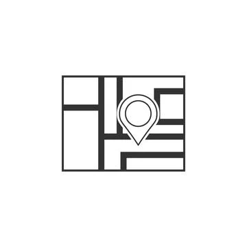 Pin on the map icon. Element of navigator signs for mobile concept and web apps Illustrazione stock